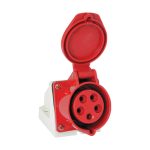 ELMARK falra szerelhet ipari dugalj, 32A, 3P+N+E, 400V, IP44