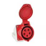   Priza industriala ELMARK montat pe perete, 32A, 3P + N + E, 400V, IP44