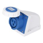   Priza industriala ELMARK, montat pe perete, 32A, 1P + N + E, 230V, IP67