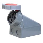   Priza industriala ELMARK montat pe perete, 125A, 3P + E, 400V, IP67