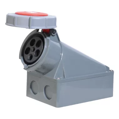 ELMARK falra szerelhet ipari dugalj, 63A, 3P+N+E, 400V, IP67