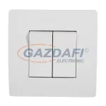 ELMARK "Basic" dupla váltókapcsoló, fehér