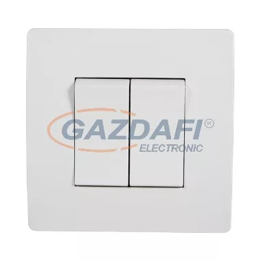 ELMARK "Basic" dupla váltókapcsoló, fehér