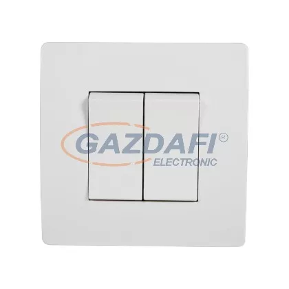 ELMARK "Basic" dupla váltókapcsoló, ezüst