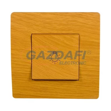 ELMARK "Basic" nyomókapcsoló lámpajellel, körtefa