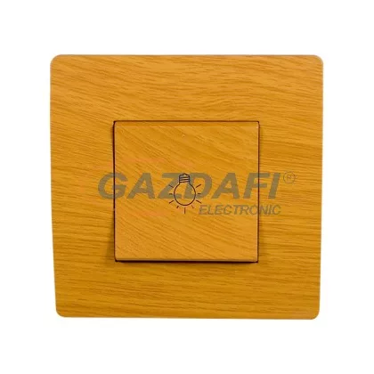   ELMARK "Basic" nyomókapcsoló lámpajellel, körtefa