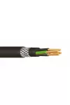 YSLYCY-Jz 3x0,75mm2 Rézszövet árnyékolású vezérlőkábel 0,6/1KV fekete