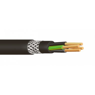 YSLYCY-Jz 5x1,5mm2 Cablu comanda ecranat cu țesătură de cupru 0.6 / 1KV negru