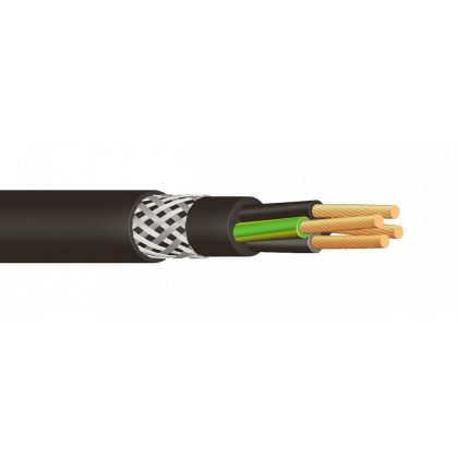   YSLYCY-Oz 2x1mm2 Cablu comanda ecranat cu țesătură de cupru 0.6 / 1KV negru