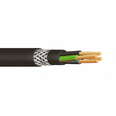 YSLYCY-Jz 3x1mm2 Cablu comanda ecranat cu țesătură de cupru 0.6 / 1KV negru
