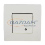   ELMARK "Basic" jelzfényes egypólusú kapcsoló, fehér