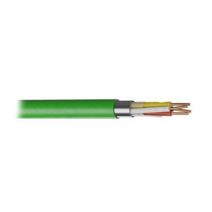   J-H(ST)H 2x2x0,8mm2 halogen-free, shielded flame resistant telecommunication cable for EIB instabus building services system 300V green