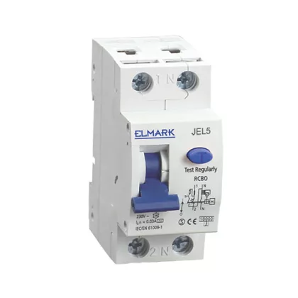   ELMARK kombinált védkapcsoló beépített túláramvédelemmel, RCBO JEL5, 2P, 32A/100mA, 6kA, 230V