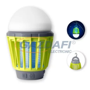 COMMEL 401-711 LED-es akkus szúnyogcsapda+led lámpa 1W, 180Lm, IPX6