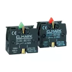   ELMARK 401001 Ipari nyomógomb segédérintkez, zöld, EL02-BE 101, 6A, 1NO