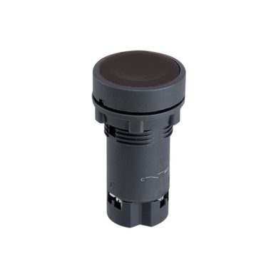 ELMARK nyomógomb, 6A, 1Z+1NY, fekete