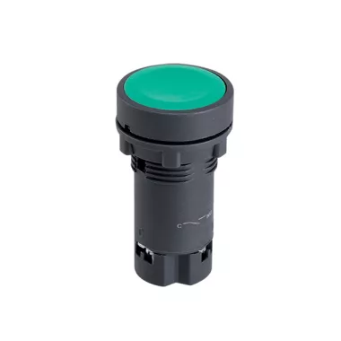 ELMARK nyomógomb, 6A, 1Z, zöld