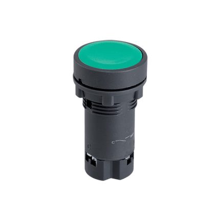 ELMARK nyomógomb, 6A, 1Z, zöld