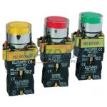 ELMARK LED-es ipari nyomógomb, EL2-BW3371, 24V, 6A, zöld