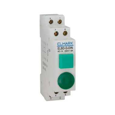 ELMARK nyomógomb jelzlámpával, 20A, 230V, 2Z+1NY, sárga