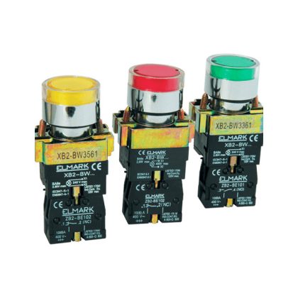ELMARK LED industrial push button, EL2-BW3671, 110V, 6A, kék