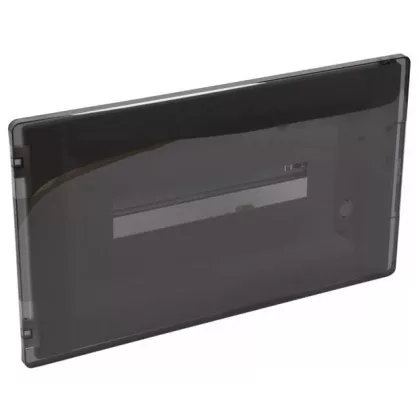   LEGRAND 401756 Practibox3 flush-mounted distributor, with transparent smoke-colored door, protective ground and neutral distribution terminal, 1 row 18 modules, 234x422