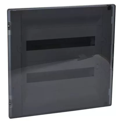   LEGRAND 401757 Practibox3 süllyesztett kiselosztó, átlátszó füstszínű ajtóval, védőföld és nulla elosztókapoccsal, 2 sor 36 modul, 442x422