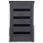 LEGRAND 401759 Practibox3 süllyesztett kiselosztó, átlátszó füstszínű ajtóval, védőföld és nulla elosztókapoccsal, 4 sor 72 modul, 742x422