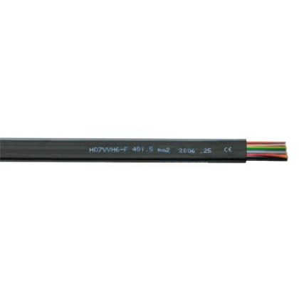   H07VVH6-F 4x4mm2 flat wire for low to medium mechanical stress PVC 450/750V black