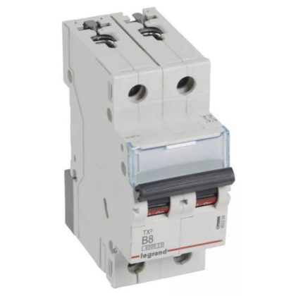 LEGRAND 403384 TX3 kismegszakító 2P B8 6000A/6kA BIC