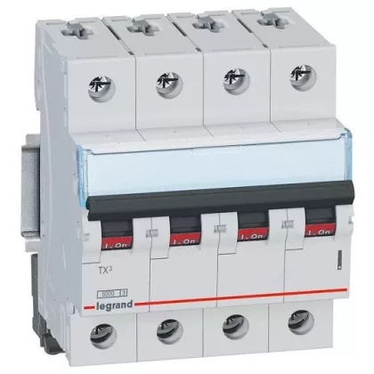 LEGRAND 403409 TX3 kismegszakító 4P B1 6000A/6kA BIC