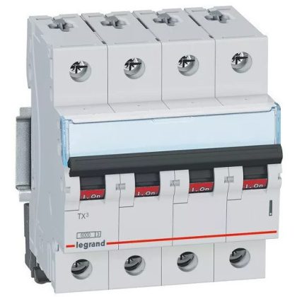 LEGRAND 403410 TX3 kismegszakító 4P B2 6000A/6kA BIC