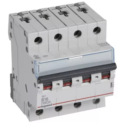 LEGRAND 403417 TX3 kismegszakító 4P B16 6000A/6kA BIC