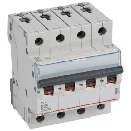 LEGRAND 403419 TX3 kismegszakító 4P B25 6000A/6kA BIC