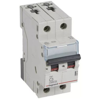 LEGRAND 403522 TX3 kismegszakító 2P C3 6000A/6kA BIC