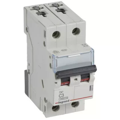 LEGRAND 403522 TX3 kismegszakító 2P C3 6000A/6kA BIC