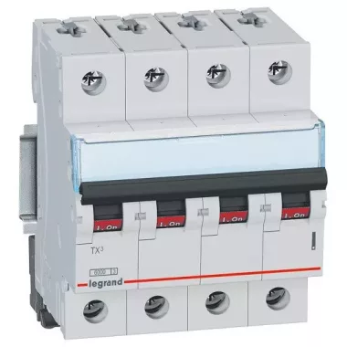 LEGRAND 403762 TX3 kismegszakító 4P D0,3 6000A/6kA BIC