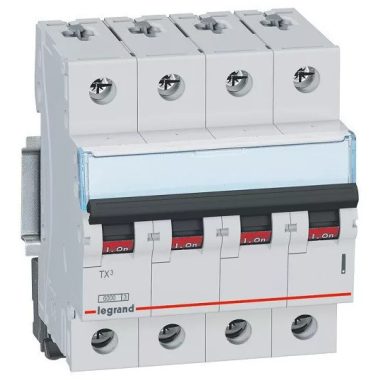 LEGRAND 403763 TX3 kismegszakító 4P D0,5 6000A/6kA BIC
