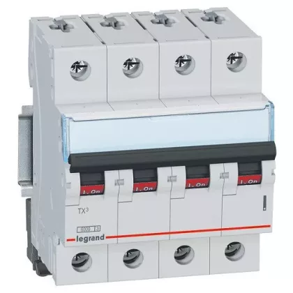 LEGRAND 403771 TX3 kismegszakító 4P D13 6000A/6kA BIC