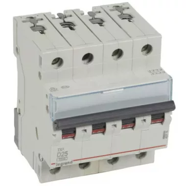LEGRAND 403774 TX3 kismegszakító 4P D25 6000A/6kA BIC