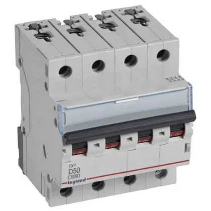 LEGRAND 403777 TX3 kismegszakító 4P D50 6000A/6kA BIC