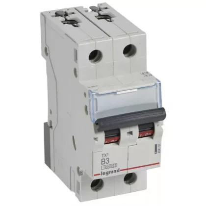 LEGRAND 404107 TX3 kismegszakító 2P B3 10000A/10kA BIC