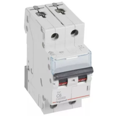 LEGRAND 404201 TX3 kismegszakító 2P C6 10000A/10kA BIC
