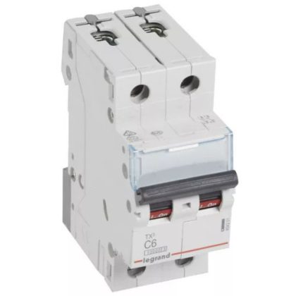 LEGRAND 404201 TX3 kismegszakító 2P C6 10000A/10kA BIC