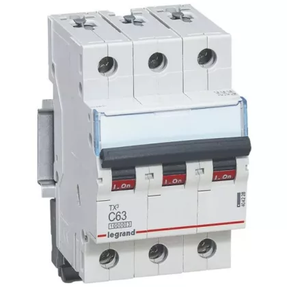 LEGRAND 404228 TX3 kismegszakító 3P C63 10000A/10kA BIC