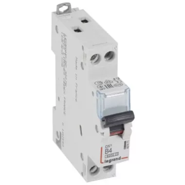LEGRAND 407471 DX3 kismegszakító 1P+N B4 6000A/10kA LEGRAND 407471 DX3 kismegszakító 1P+N B4 6000A/10kA
