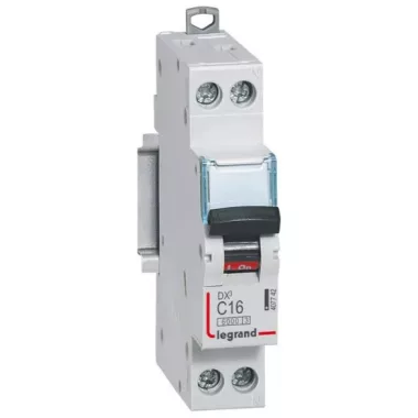 LEGRAND 407742 DX3 kismegszakító 1P+N C16 6000A/10kA LEGRAND 407742 DX3 kismegszakító 1P+N C16 6000A/10kA