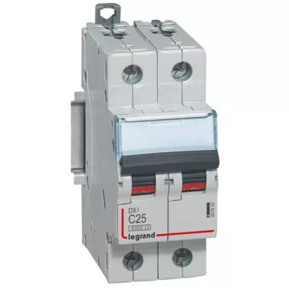 LEGRAND 407802 DX3 kismegszakító 2P C25 6000A/10kA