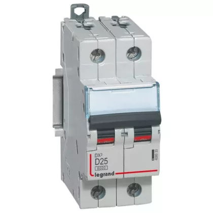 LEGRAND 408033 DX3 kismegszakító 2P D25 6000A/10kA