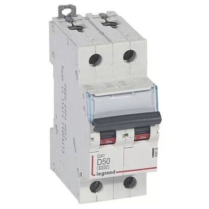 LEGRAND 408036 DX3 circuit breaker 2P D50 6000A/10kA LEGRAND 408036 DX3 circuit breaker 2P D50 6000A/10kA